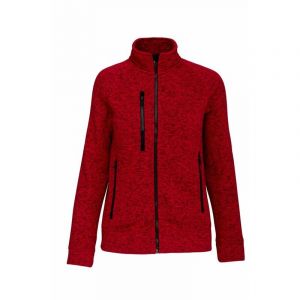 Kariban Veste zippée chinée FEMME Rouge M