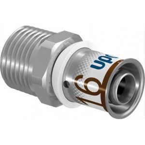 Image de Uponor Raccord multicouche S-Press PLUS raccord mâle 1070506 dimension-Ø 20-R1"MT