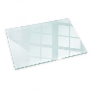 Plaque de Verre pour Chemin&eacute;e 100x70 Rev&ecirc;tement de Sol Plancher Plaque de Base de Foyer Pare-feu Protection Contre Etincelles Rectangulaire Clair