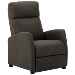 Image de VidaXL Fauteuil inclinable Taupe Tissu