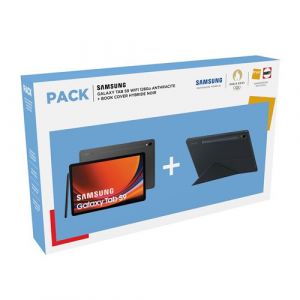 Samsung Tablette tactile Pack Galaxy Tab S9 Wifi 128Go + Smart Book Cover