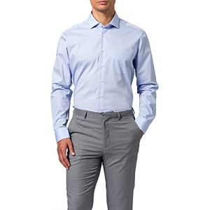 Image de Seidensticker Homme Chemise Regular Fit Langarm Popeline hellBleu, 38 EU