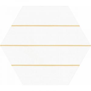 Carrelage hexagonal vitalocean jaune motif 25x25 cm