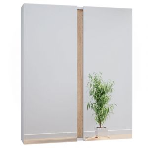 Armoire de toilette Gloria, Blanc, 70.4 x 84 cm avec 2 portes Vicco