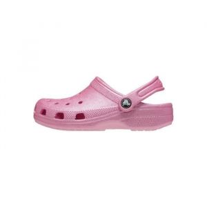 Crocs Sabots Classiques à Paillettes Unisexes pour Enfant, Paillettes en Tweed Rose, 10 UK