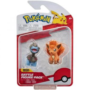 Coffret 2 Figurines Pour Pokemon Solochi Et Goupix - Figurine De Combat - Pour Pokemon Brune Et Bleu - Set Jouet Garçon + 1 Carte Animaux