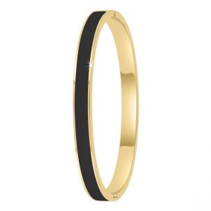 Jonc Femme So Charm - B4339-DORE-NOIR - Bracelet Email Doré