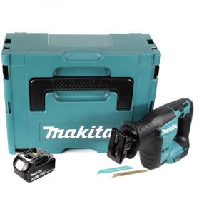 Makita DJR 188 F1J 18 V Brushless Li-ion Scie récipro sans fil avec Coffret de transport Makpac + 1x Batterie BL 1830 3,0 Ah / 3000 mAh - sans Chargeur