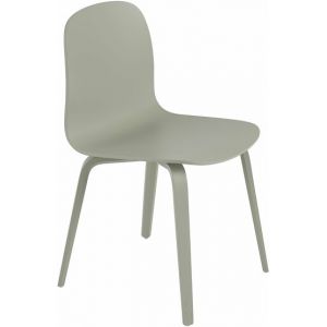 Image de Muuto Chaise Visu / Pieds bois vert sauge en bois