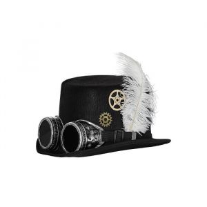 Chapeau Steampunk FUNIDELIA - Marron - Accessoires pour Halloween, carnaval et f&ecirc;tes