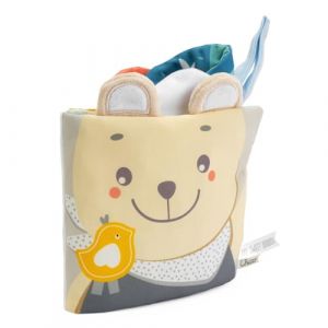Jeu MSD Livre Souple, avec de nombreuses activités, jeu pour enfants avec des images en couleur et en noir et blanc, avec un crochet pour poussette, jeu de promenade, différents tissus, 0 mois +