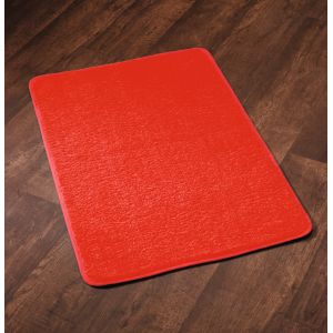 Image de Galedo Tapis sortie de bain Subtil - Longueur 60 cm - Largeur 90 cm - Rouge