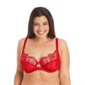 Soutien-gorge à armatures grand maintien rouge Sangria