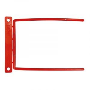 Q-connect Classeur de Fixations Plastique D-clips Couleur Rouge Boîte de 100 Unités
