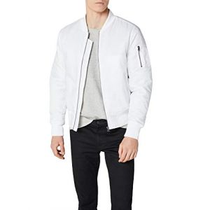 Image de Urban classics Basic Bomber Jacket Blouson, Blanc - Weiß (White 220), s Homme