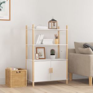 VidaXL Buffet haut Blanc 80x40x121 cm Bois d'ingénierie