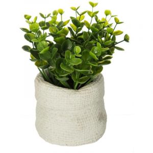 Atmosphera Plante verte artificielle en pot forme sac
