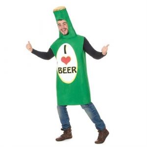 Déguisement I Love Beer costume humoristique bouteille de bière !