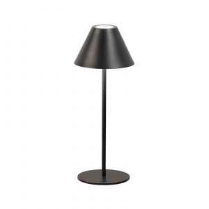 Fischer Lampe de table LED avec variateur tactile Lampe d'extérieur Lampe de terrasse Lampe de jardin Lampe de balcon noire Lampe à accu, 2 hauteurs au