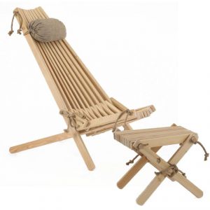 EcoFurn Chilienne scandinave avec repose-pieds en pin