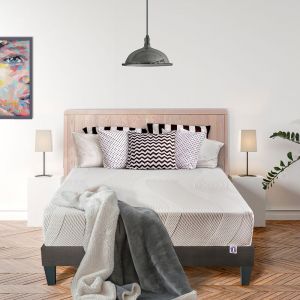 LITERIE | Ensemble 180x200 cm | Matelas Mémoire de forme + Sommier Bois | Ferme Bellecour