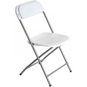 Chaise Pliante Blanche 49x44.5x80.5cm 7house