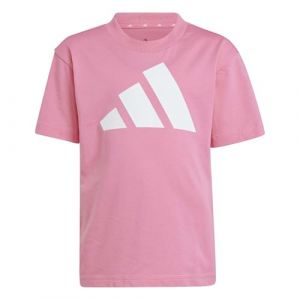 Adidas T-shirt enfant essentials big logo rose/blanc