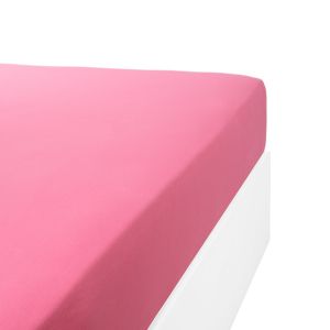 Image de Linandelle Drap housse coton jersey extensible DOUCEUR - Rose fushia - 180x200 cm