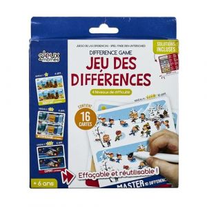 Jeu éductifs des différences effaçcable et réutilisable à 4 niveaux de difficulté progressive - - ALTOBUY