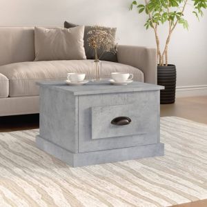 VidaXL Table basse gris béton 50x50x35 cm bois d'ingénierie
