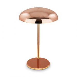 BRILONER - Lampe de table sans fil LED IP44 avec bord lumineux, variateur tactile, batterie interchangeable, lampe de chevet sans fil, lampe de salon à poser, 19,5x30,5 cm, couleur cuivre