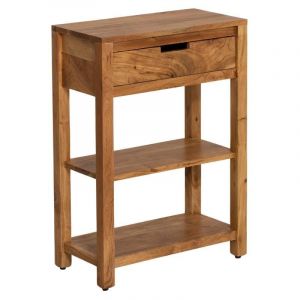 Made In Meubles - Console avec tiroir en bois d'acacia Orane