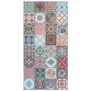 Image de Tapis vinyle carreaux ciments nijar multicolore 300x200cm