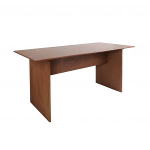 Sweeek Table à manger rectangulaire effet bois sculpté 4-6 places 170cm couleur noyer