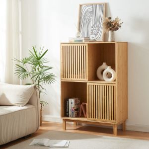 Biblioth&egrave;que Yp&auml;j&auml; bambou 120 x 84 x 39 cm naturel [en.casa]