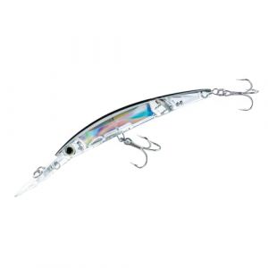 Yo-zuri Leurre de pêche Minnow 3D, Transparent et articulé pour eaux Profondes, Noir/argenté, 13,3 cm