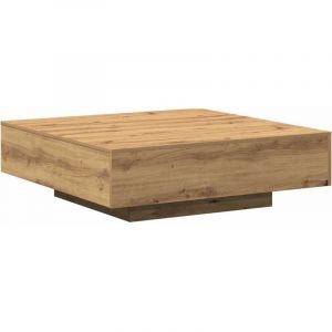 VidaXL Table basse ch&ecirc;ne artisanal 100 x 100 x 31 cm Bois d'ing&eacute;nierie