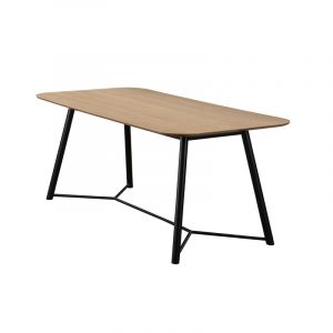 Image de Declikdeco Table à manger Bois Noir 180cm POPSY