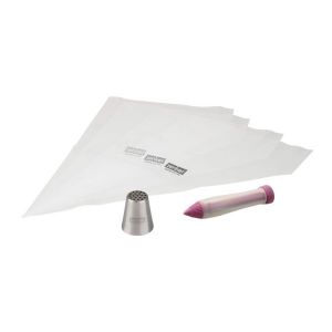 Set de poches à douilles, douille et stylo de décoration pour gâteaux Spécial Football Zenker