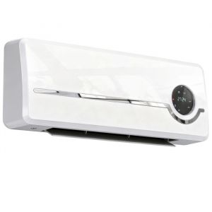 Homcom Chauffage mural en céramique 1000/2000W, radiateur électrique, ventilateur, thermostat, programmable hebdomadaire, oscillation, détection de fenêtre ouverte, minuterie 24 H, télécommande, blanc