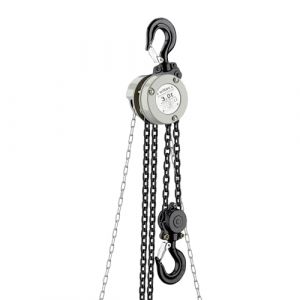wiltec Palan à chaîne manuel VSK-3 – Capacité de levage 3 t – Hauteur de levage 3 m – Chaîne de 3 m – Palan mécanique de levage pour atelier