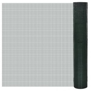 VidaXL 140434 - Grillage plastifié à mailles carrées 1 m x 10 m - mailles 16 x 16 mm