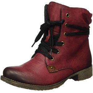 Image de Rieker 70829, Bottes Femme, Rouge (Wine/Mogano), 36 EU