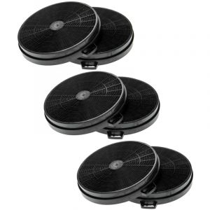 Vhbw 6x Filtres à charbon actif remplacement pour Constructa 00353121 pour hotte aspirante - 20,2 cm