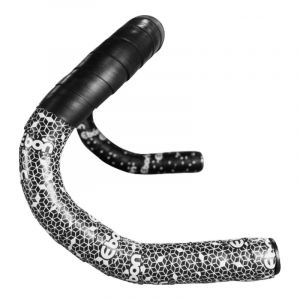 E'newton Ruban de guidon cintre ebon noir degrade blanc avec bouchons confortable epaisseur 2 6mm