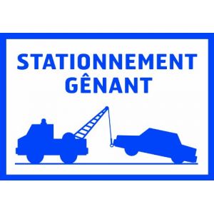 Image de Chapuis Panneau de signalisation Stationnement gênant - PVC adhésif - 275 x 190 mm