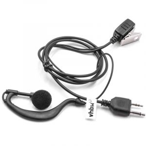 Vhbw Casque stéréo avec Prise d'appel pour Radio Icom IC-4088SR, IC-A15, IC-A15S, IC-E90, IC-F22SR, IC-F25SR, IC-F4029-SDR, IC-U82, IC-V82, IC-V85