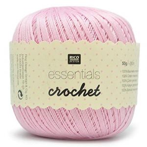 Rico Design Essentials Crochet, 100% Coton, Rose