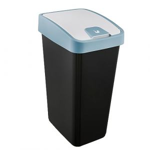Keeeper Poubelle Premium avec Couvercle Basculant, Soft Touch, 45 L, Magne, Nordic Blue