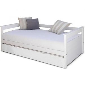 Image de Lit banquette gigogne Izao Blanc 90x190 cm